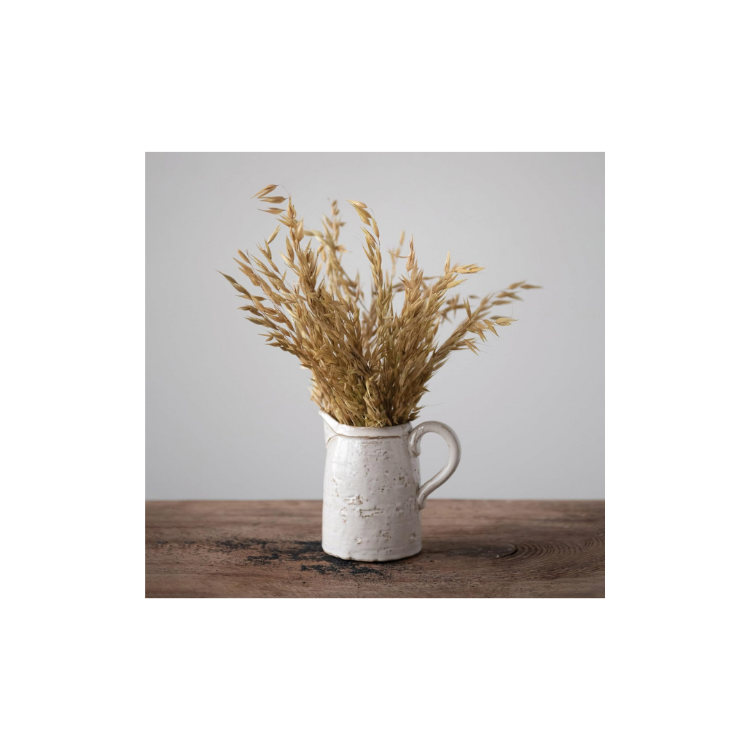 Stoneware Pitcher with Glaze