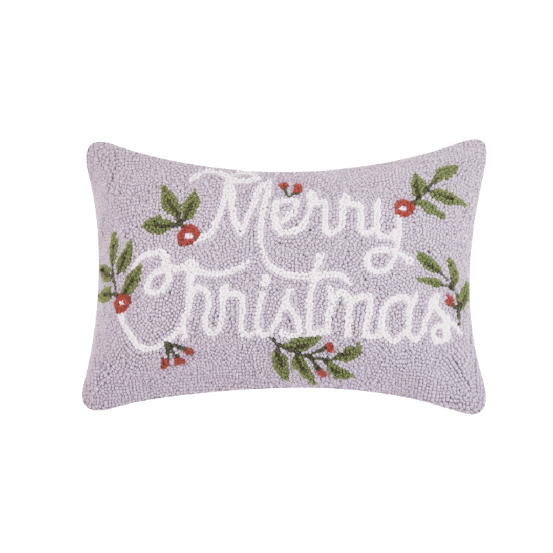 Greeneries Merry Christmas Hook Pillow