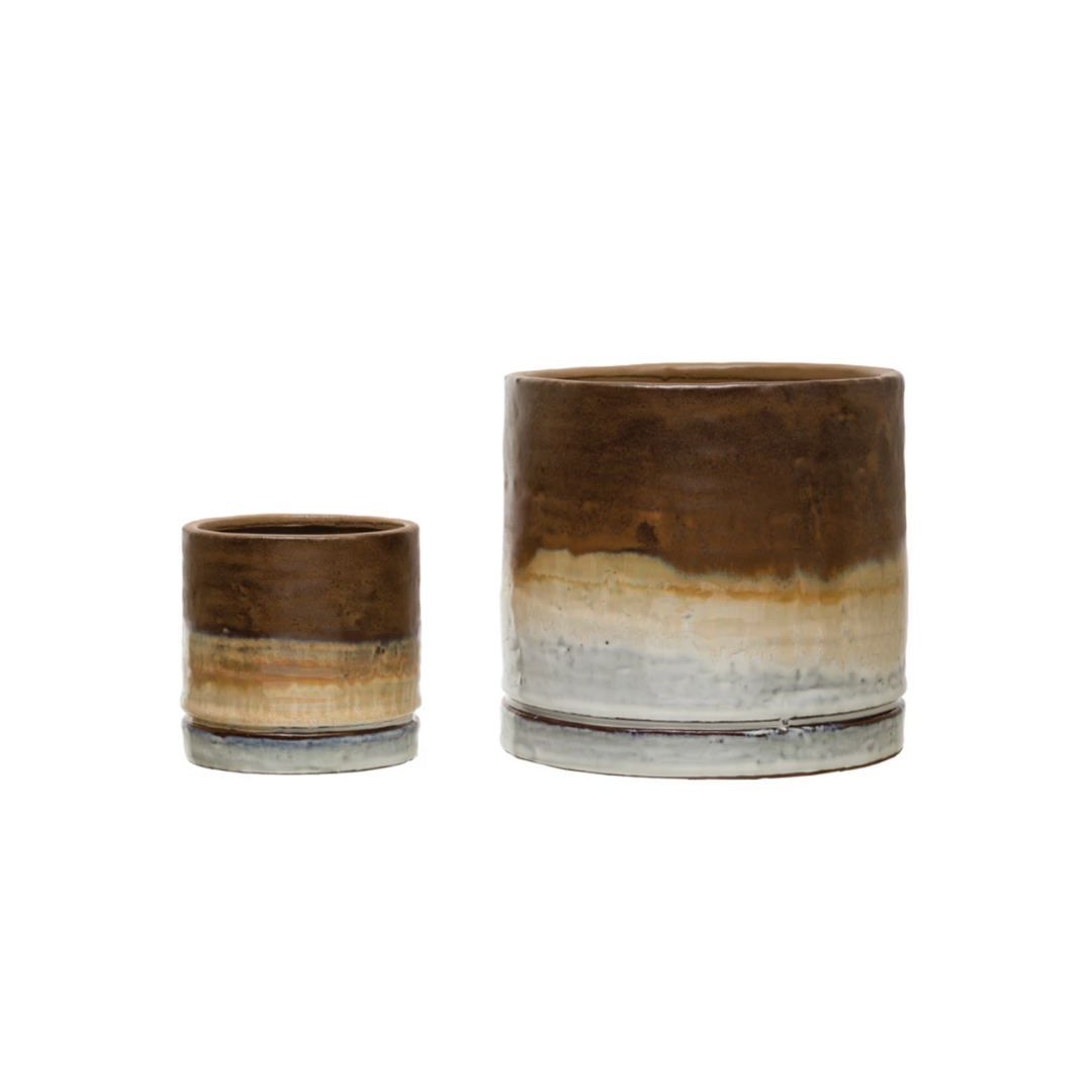 Glaze Stoneware Planters