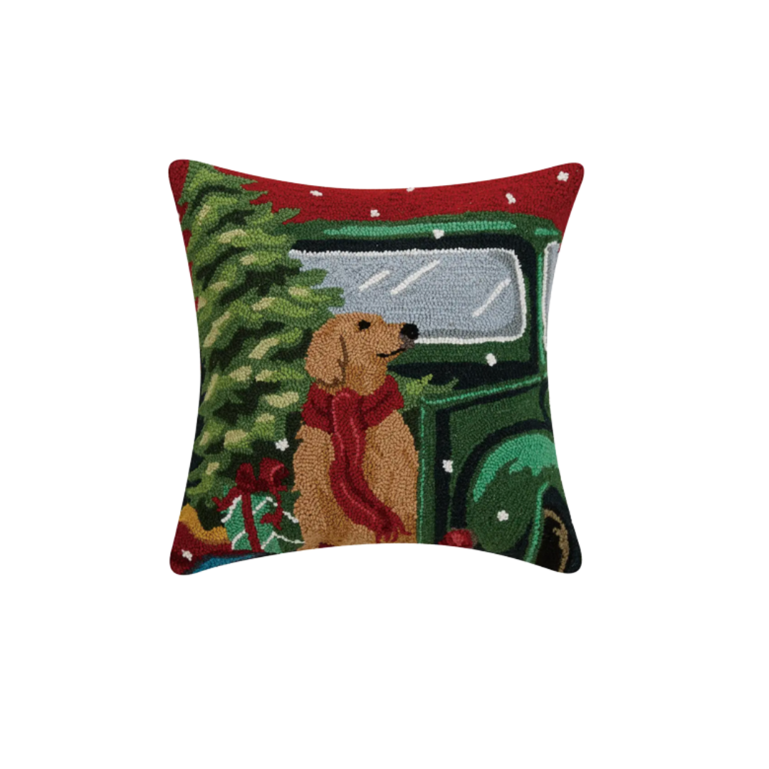 Golden Retriever Truck Hook Pillow