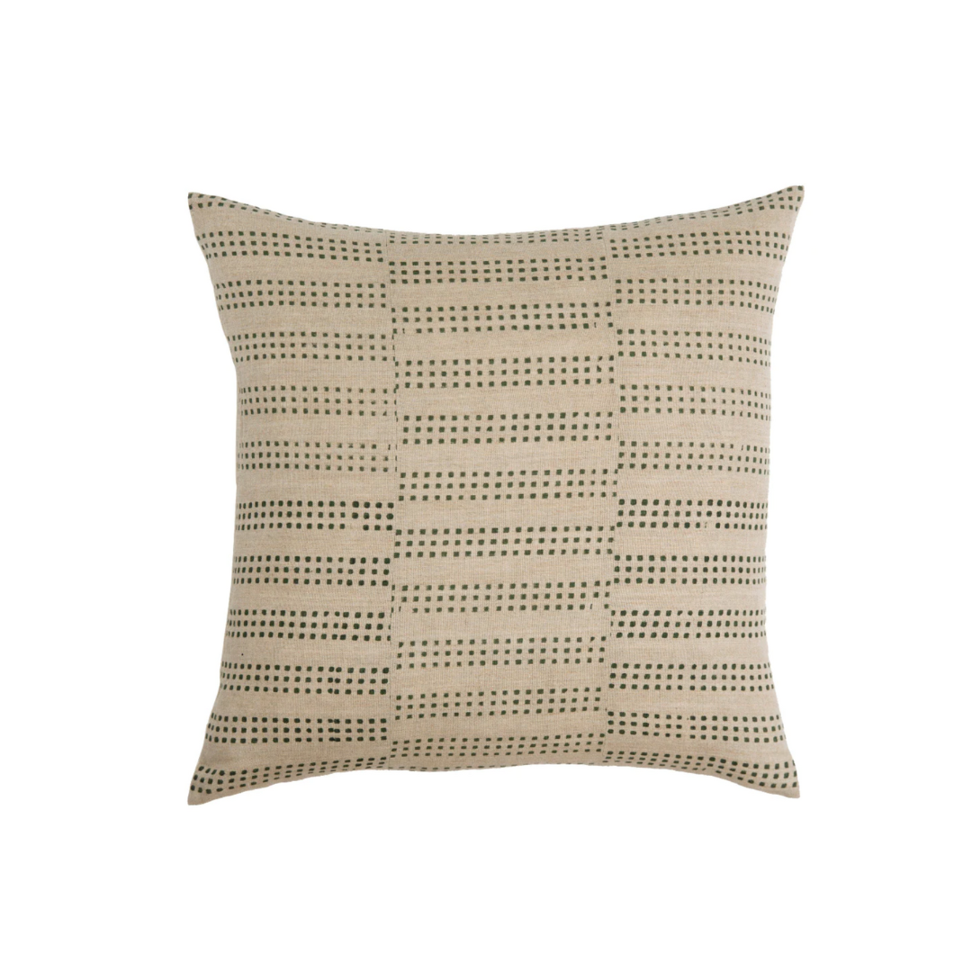 Aspen on Olive Natural Pillow