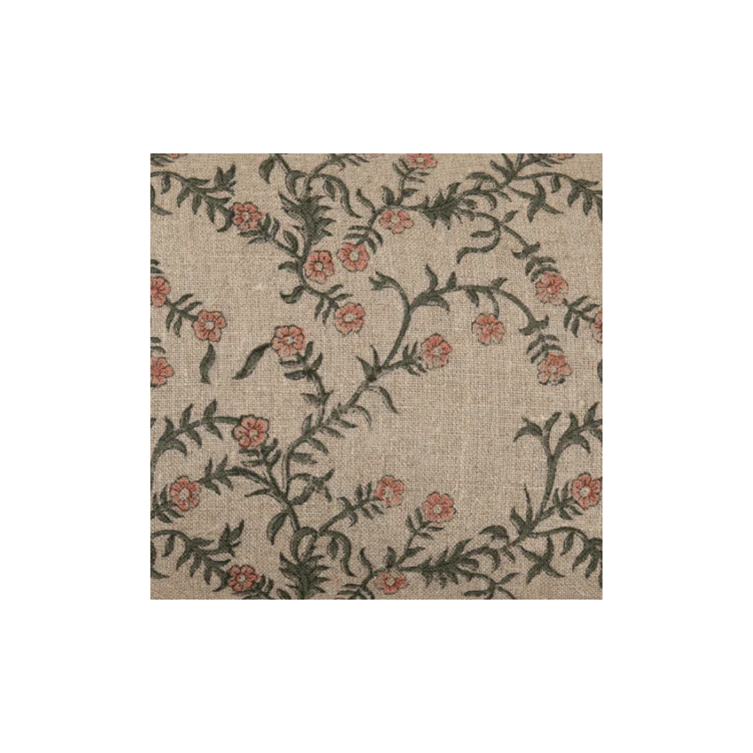 Jaimala Coral on Natural Pillow