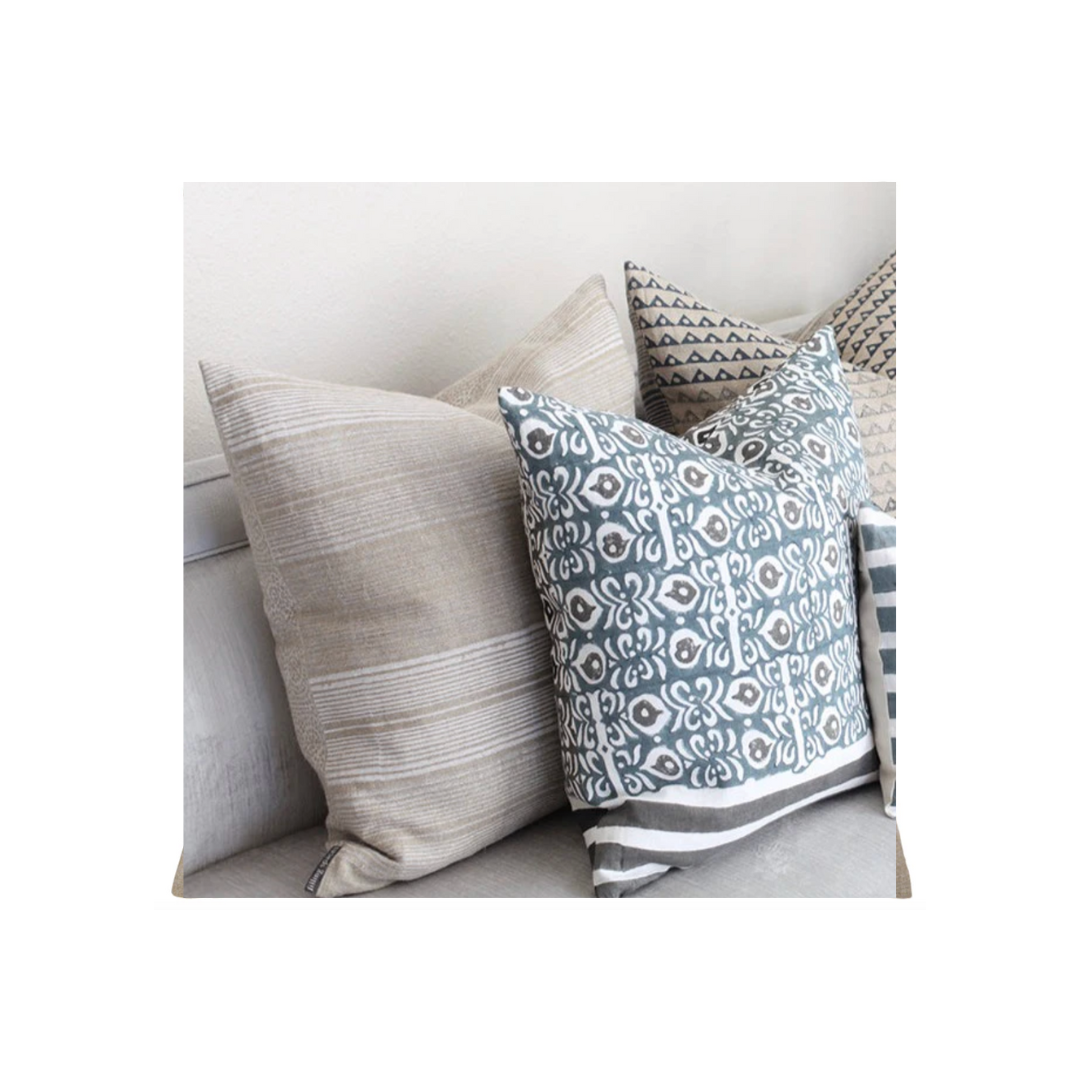 Stripes Shades of White Pillow