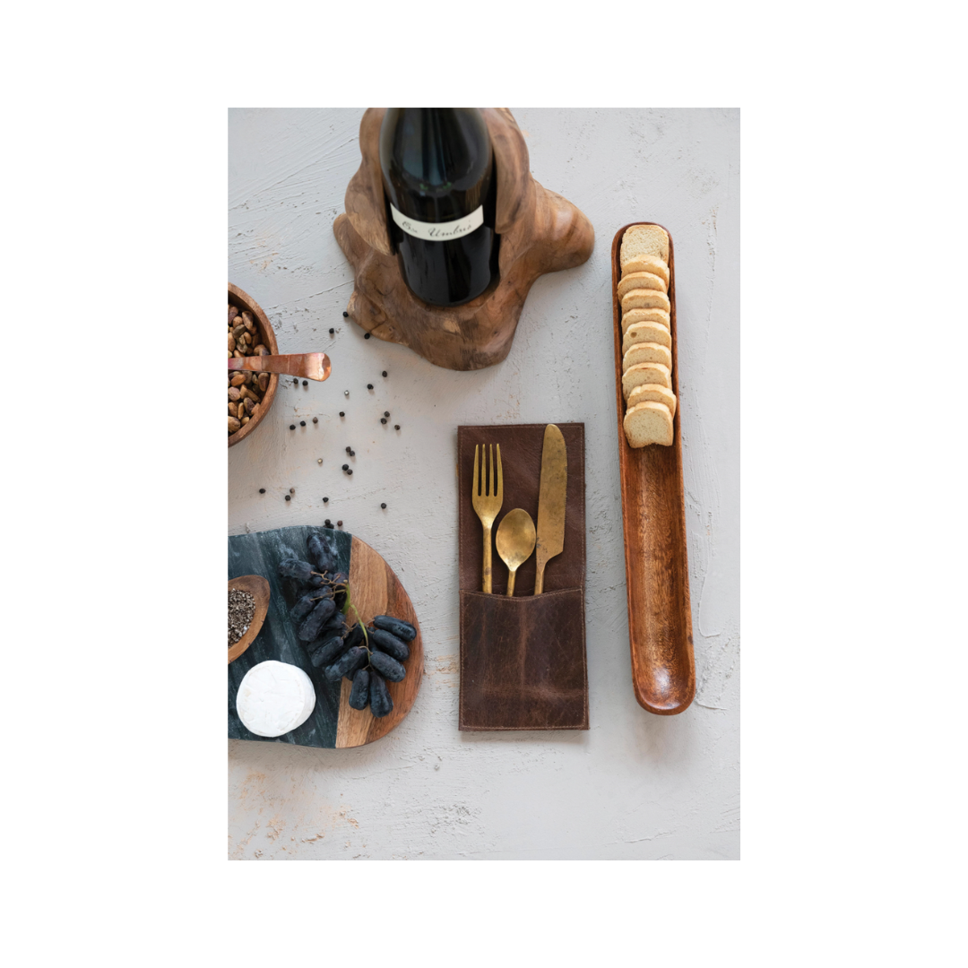 Leather Cutlery Sleeve