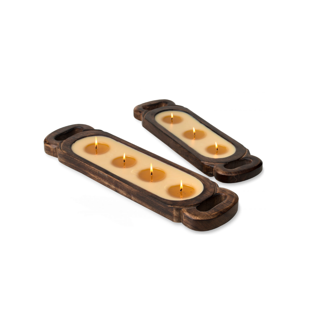 Red Currant Wood Candle Tray