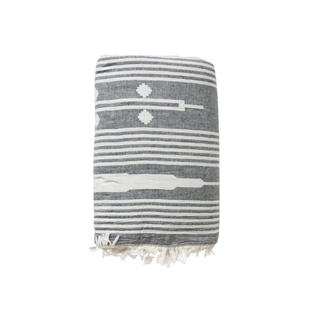 Black Arrow Fleece Lined Throw