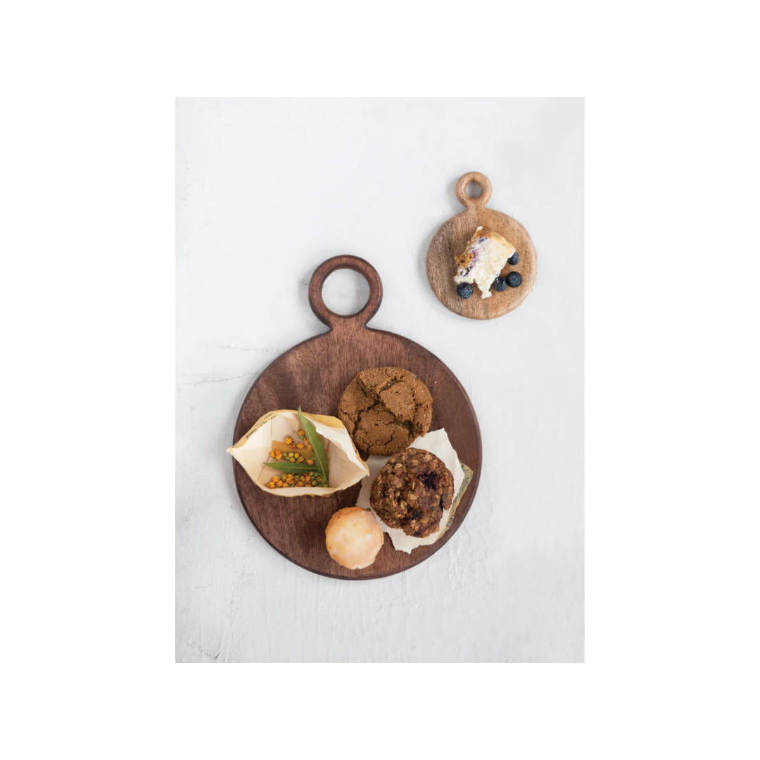 Mango Wood Cheese & Cutting Board with Handle