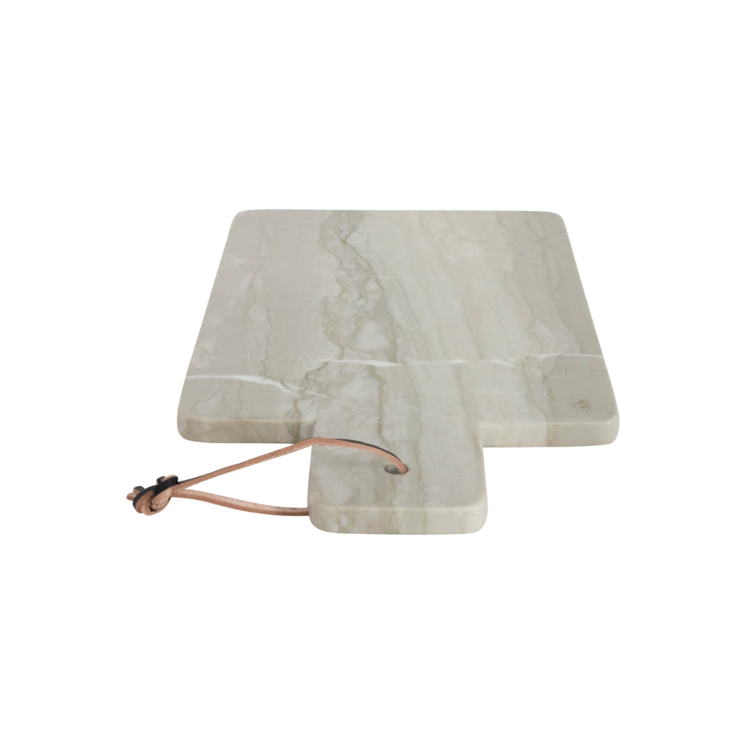 Marble Cheese & Cutting Board With Leather Tie