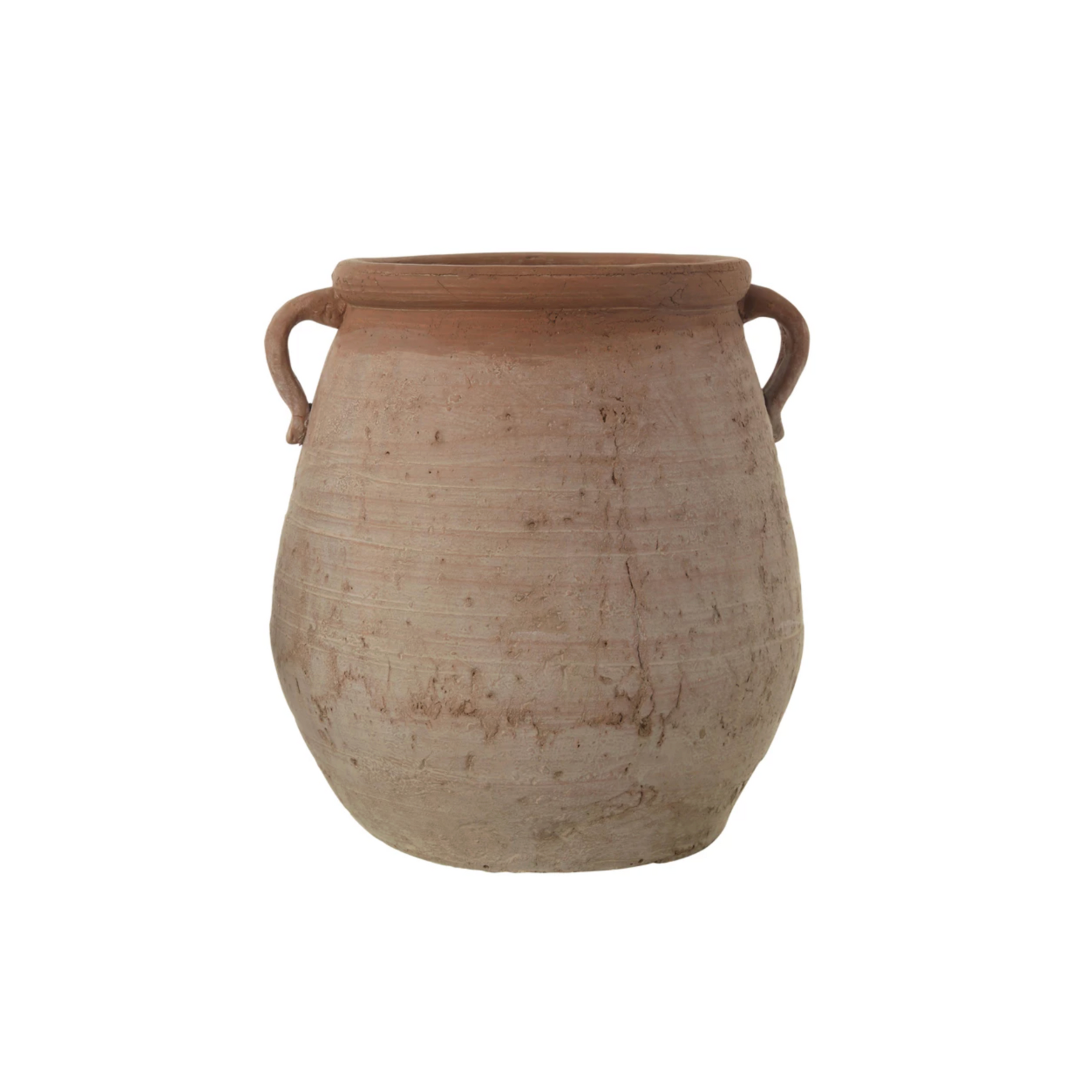 Terracotta Urn with Whitewash Finish