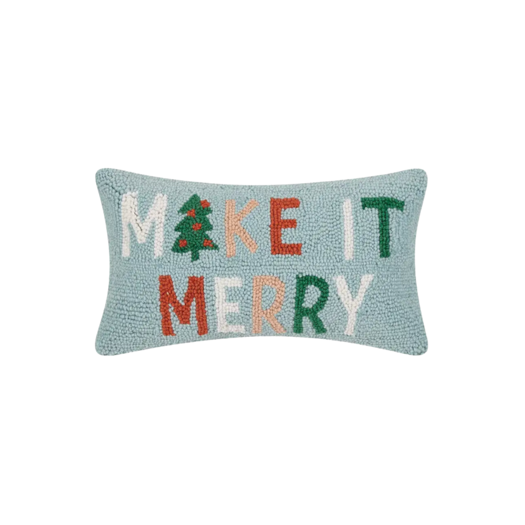 Make It Merry Hook Pillow