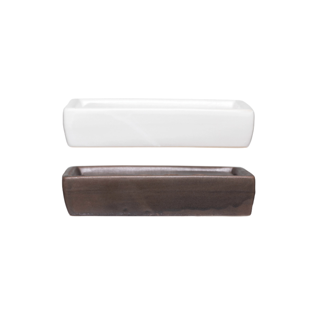 Stoneware Soap Dish with Removable Tray