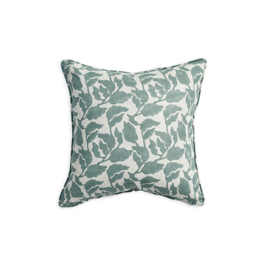 Flores Celadon Pillow